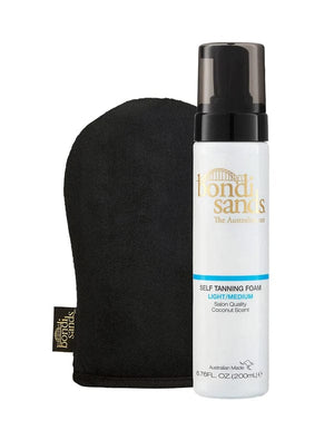 Self Tanning Foam Light Medium & Application Mitt Bundle