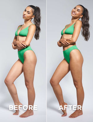 Bondi Sands Technocolor Emerald 1 Hour Express Self Tanning Foam Before and After