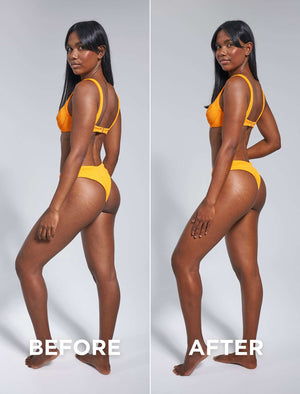 Bondi Sands Technocolor Caramel 1 Hour Express Self Tanning Foam Before and After Results