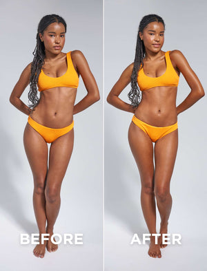 Bondi Sands Technocolor Caramel 1 Hour Express Self Tanning Foam Before and After